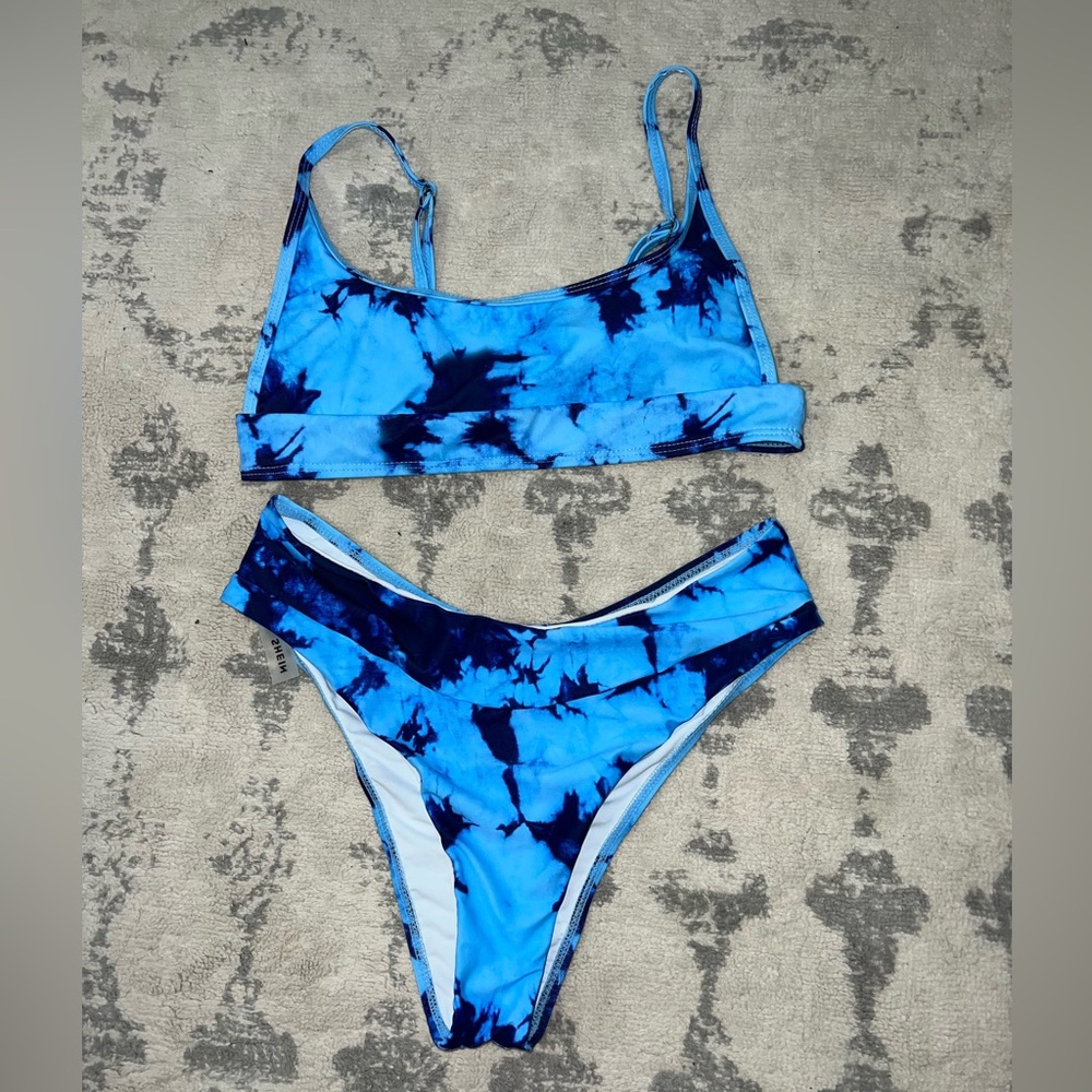 Blue tie dye bikini
